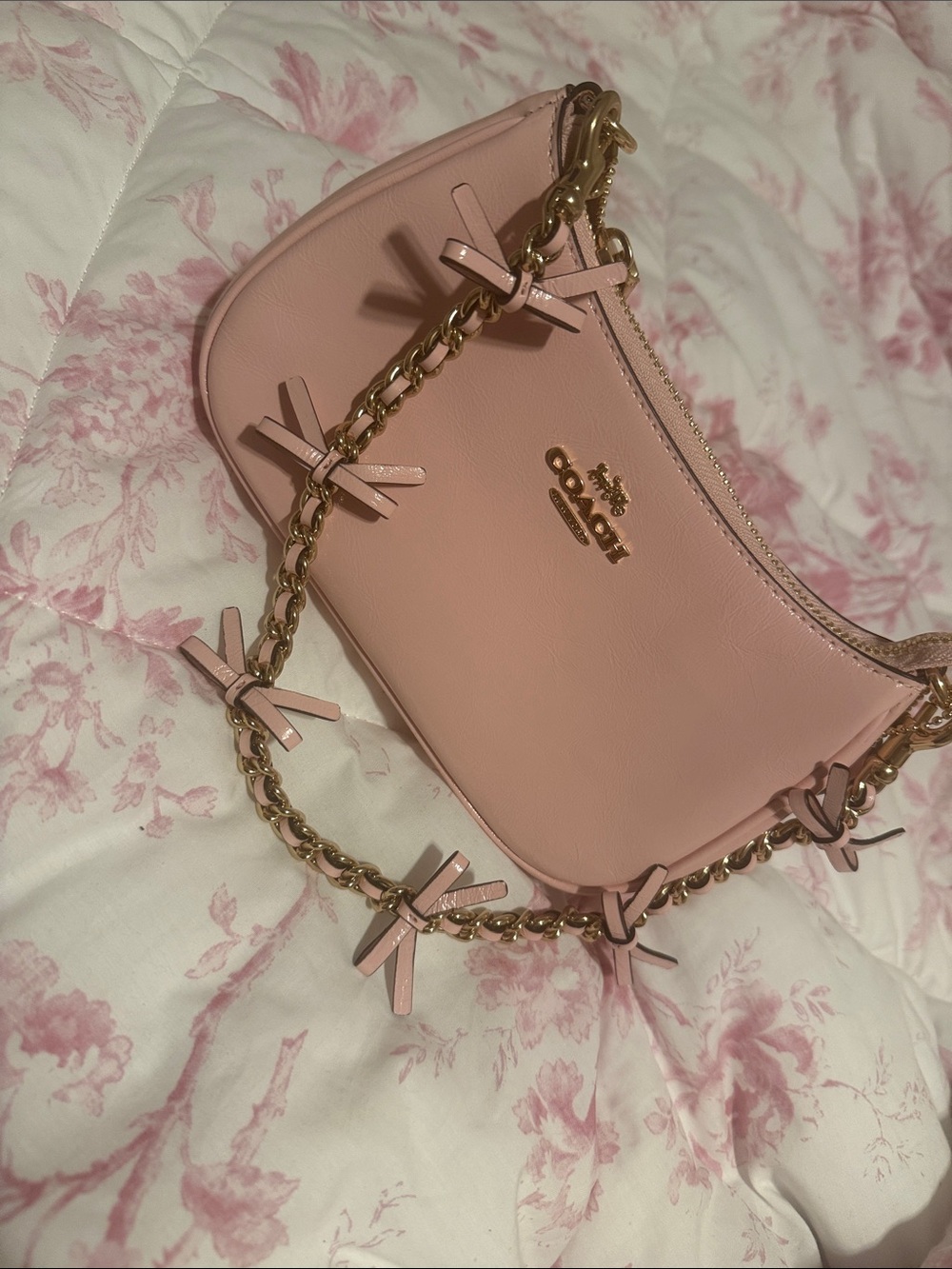 NWT Coach Teri Mini Pink Bow Coquette - Picture 4 of 7